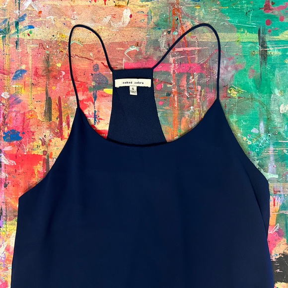 Navy Slip Dress - Naked Zebra - Size S - Picture 2 of 7